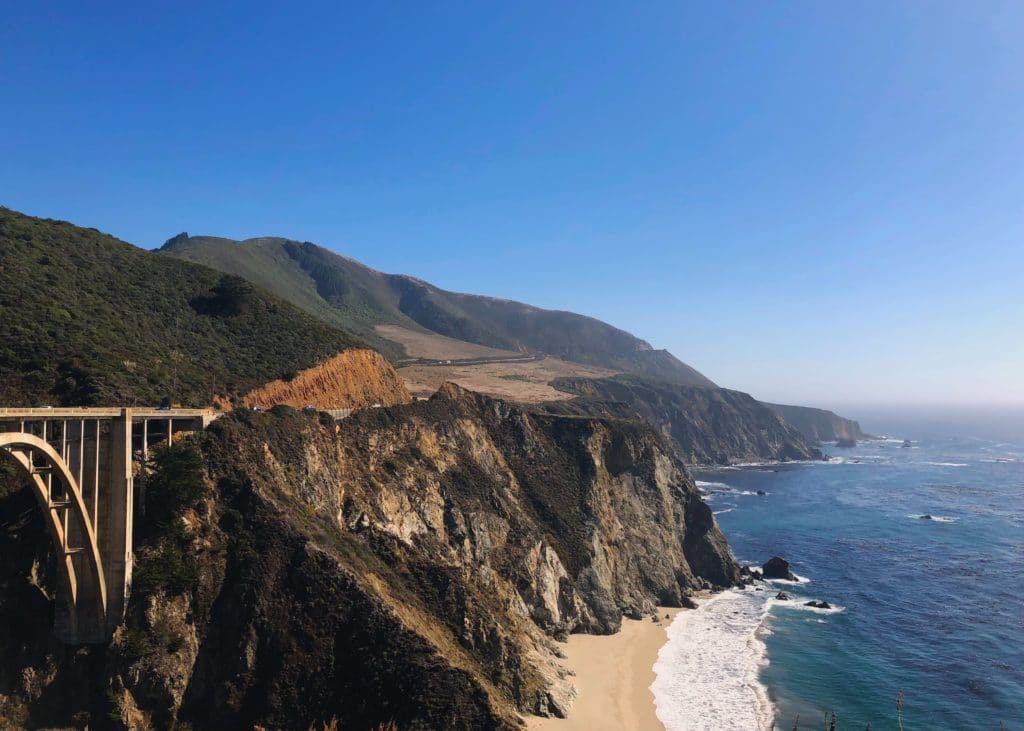 Bixby Bridge and the Pacific Coast Highway in California