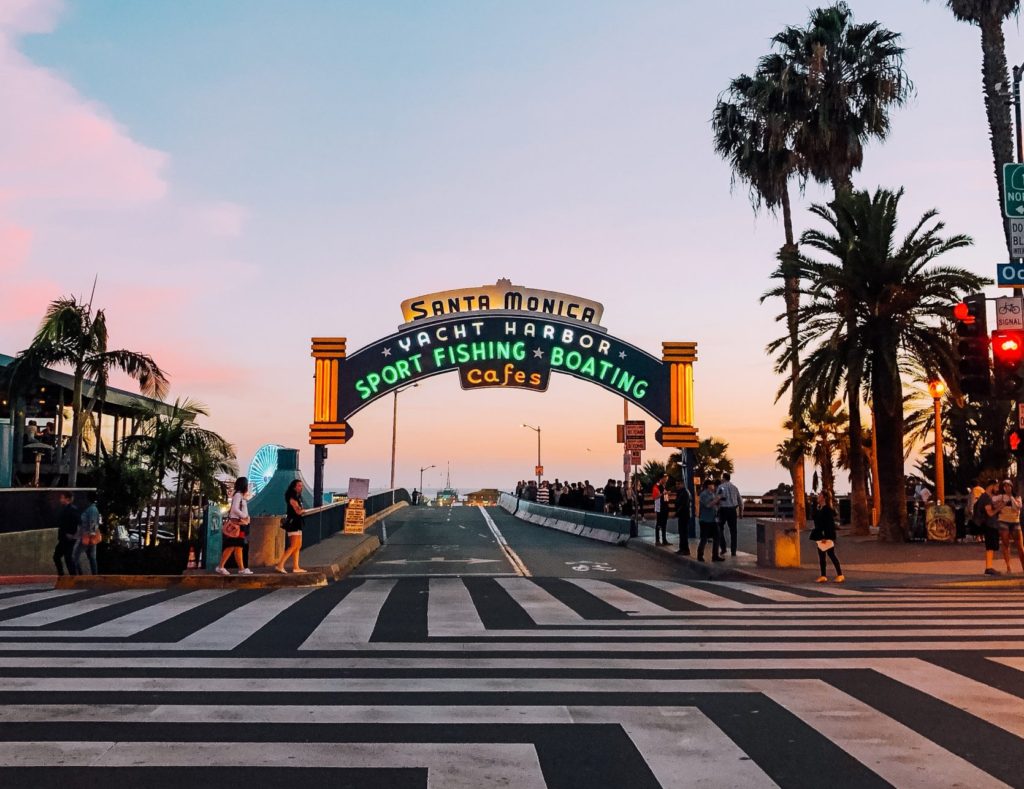 Santa Monica Pier, the last night of our Pacific Coast Highway itinerary